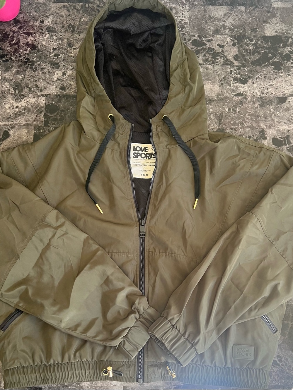 Women's Lightweight Olive Hooded Shirt Jacket